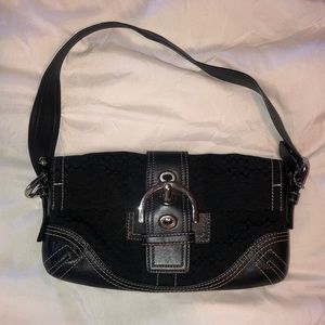 COACH BLACK LOGO MINI BAG